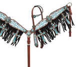 Showman ® Brown and teal Navajo diamond print. - Country Scene Saddlery and Pet Supplies