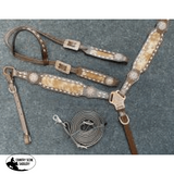 Showman ® Brown And White Hair On Cowhide One Tack Sets