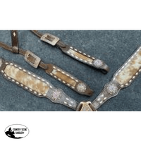 Showman ® Brown And White Hair On Cowhide One Tack Sets