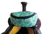 Showman ® Cactus Design Print Insulated Nylon Saddle Pouch. - Country Scene Saddlery and Pet Supplies