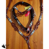 New! Showman ® Celtic knot headstall and breast collar set with rawhide braided accents. - Country Scene Saddlery and Pet Supplies