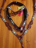 New! Showman ® Celtic knot headstall and breast collar set with rawhide braided accents. - Country Scene Saddlery and Pet Supplies
