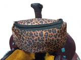 Showman ® Cheetah Print Insulated Nylon Saddle Pouch. - Country Scene Saddlery and Pet Supplies