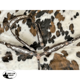 New! Showman ® Cowhide Print Browband Headstall and Breast collar Set - Country Scene Saddlery and Pet Supplies