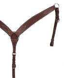 Showman ® Dark Brown Leather Breastcollar. - Country Scene Saddlery and Pet Supplies