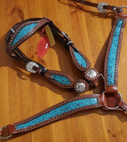 Showman ® Filigree Headstall and Breast Collar Set. - Country Scene Saddlery and Pet Supplies
