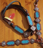 Showman ® Filigree Print Headstall and Breast Collar Set. - Country Scene Saddlery and Pet Supplies
