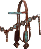 Showman ® Filigree Print Headstall and Breast Collar Set. - Country Scene Saddlery and Pet Supplies
