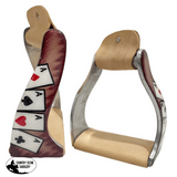 New! Showman ® 'Four of a Kind' Twisted and Angled Aluminum Stirrups - Country Scene Saddlery and Pet Supplies