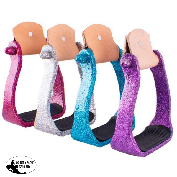 New! Showman® Glitter Epoxy Aluminum Stirrups.