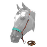 Showman ® Glitter Overlay Leather Tie Down. Full/cob / Teal