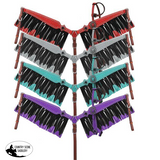 New! Showman ® Glitter overlay single ear leather headstall and breast collar set with crystal rhinestone studded hardware and glitter fringe. - Country Scene Saddlery and Pet Supplies