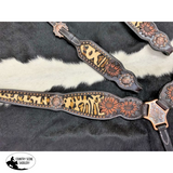 Showman ® Hair On Cheetah Inlay One Ear Headstall And Breast Collar Set #western Bridles