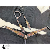 Showman ® Hair On Cheetah Inlay One Ear Headstall And Breast Collar Set #western Bridles