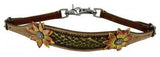Showman ® Hand painted 3D flower wither strap with beaded center. - Country Scene Saddlery and Pet Supplies