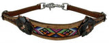 Showman ® Hand painted 3D flower wither strap with beaded center. - Country Scene Saddlery and Pet Supplies