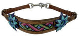 Showman ® Hand painted 3D flower wither strap with beaded center. - Country Scene Saddlery and Pet Supplies
