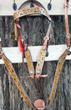 Showman ® Hand Painted Sunflower Browband headstall and breastcollar. - Country Scene Saddlery and Pet Supplies