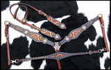 Showman ® Hand Painted Sunflower Leather One Ear headstall and breastcollar set. - Country Scene Saddlery and Pet Supplies