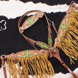 Showman ® Hand Painted Sunflower headstall and breastcollar. - Country Scene Saddlery and Pet Supplies