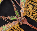 Showman ® Hand Painted Sunflower headstall and breastcollar. - Country Scene Saddlery and Pet Supplies
