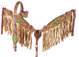 Showman ® Hand Painted Sunflower headstall and breastcollar. - Country Scene Saddlery and Pet Supplies