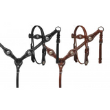 NEW! Showman ® Headstall and breast collar set with silver conchos. - Country Scene Saddlery and Pet Supplies
