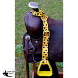 New! Showman ® Heavy duty nylon adjustable buddy stirrups with a Sunflower print. - Buddy Stirrups