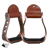 New! Showman® High Stakes Aluminium Western Stirrups – Bronze - Western Stirrups