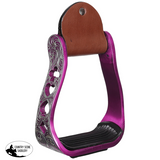 New! Showman® High Stakes Aluminium Western Stirrups – Pink - Western Stirrups