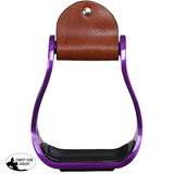 New! Showman® High Stakes Aluminium Western Stirrups – Purple - Western Stirrups