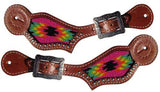 Showman ® Hot Pink Navajo beaded inlay Spur Strap. - Country Scene Saddlery and Pet Supplies