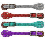Showman ® Ladies glitter leather spur straps. - Country Scene Saddlery and Pet Supplies