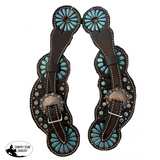 New! Showman ® Ladies Metallic painted turquoise spur straps. - Country Scene Saddlery and Pet Supplies
