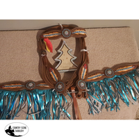 New! ~ Showman ® Light As A Feather Browband Headstall And Breast Collar Set.