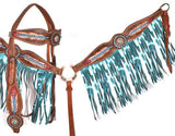 NEW! Showman ® "Light as a Feather" browband headstall and breast collar set. - Country Scene Saddlery and Pet Supplies