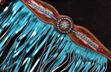 NEW! Showman ® "Light as a Feather" browband headstall and breast collar set. - Country Scene Saddlery and Pet Supplies