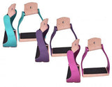 Showman ® Lightweight color coated twisted angled aluminum stirrups. - Country Scene Saddlery and Pet Supplies