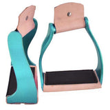 Showman ® Lightweight color coated twisted angled aluminum stirrups. - Country Scene Saddlery and Pet Supplies