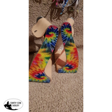 New! Showman ® Lightweight twisted angled aluminum stirrups with shimmering tie dye print. - Country Scene Saddlery and Pet Supplies