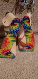 New! Showman ® Lightweight twisted angled aluminum stirrups with shimmering tie dye print. - Country Scene Saddlery and Pet Supplies
