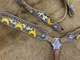 NEW! Showman ® Medium Leather Browband headstall and breastcollar set - Country Scene Saddlery and Pet Supplies
