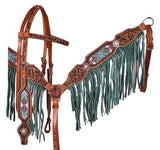 New! Showman ® Medium leather headstall and breastcollar. - Country Scene Saddlery and Pet Supplies