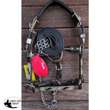New! Showman ® Mini leather show halter with black scroll inlay - Country Scene Saddlery and Pet Supplies