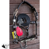 New! Showman ® Mini leather show halter with black scroll inlay - Country Scene Saddlery and Pet Supplies