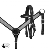 Showman ® Mini/ Small Pony Nylon Headstall And Breast Collar Set With Crystals. Mini / Black Western