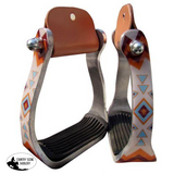 New! Showman ® Navajo Cross print aluminum stirrup. - Country Scene Saddlery and Pet Supplies