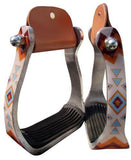 New! Showman ® Navajo Cross print aluminum stirrup. - Country Scene Saddlery and Pet Supplies