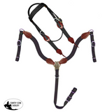 New! Showman ® Nylon Brow Band Headstall and Breast collar set with leather accents. - Country Scene Saddlery and Pet Supplies