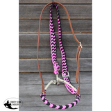 Showman ® Nylon Tie Down- Pink/ Black - Pink - Tie Down Straps